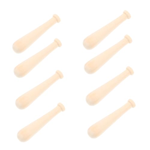 BESPORTBLE 10 Stück Mini Baseballschläger Unlackiert DIY Holz Bastelset für Kreative Projekte für Partydekoration und Familienaktivitäten von BESPORTBLE