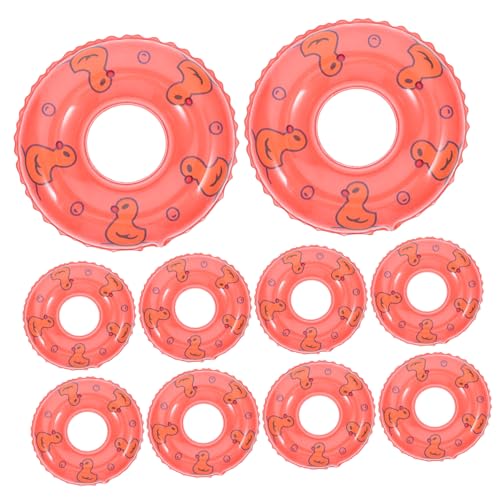 BESPORTBLE 10 Stück Mini Schwimmringe für Puppen Bunte Deko für Kinderzimmer und Partys für Miniaturhäuser Fotorequisiten von BESPORTBLE