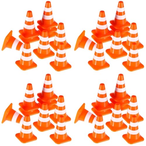 BESPORTBLE 10 Stück Mini Sicherheitsleitkegel in Orange – Straßenverkehrsschilder Für – Ideal Für Sandkasten - Straßenpark Und Kreative Spielwelten – Robustes Plastikspielzeug von BESPORTBLE