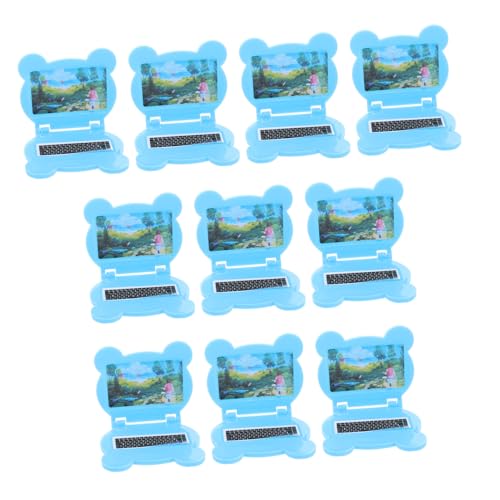 BESPORTBLE 10 Stück Miniatur Computer Zubehör Teiliges Faltbares Laptop für Puppenhaus Kreatives Zubehör für Fantasievolles und Deko Blaues Notebook für Mädchen und Jungen von BESPORTBLE