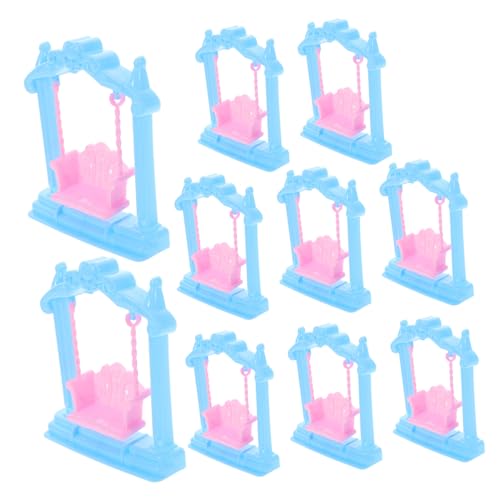 BESPORTBLE 10 Stück Miniatur Puppenhaus Schaukel Set Niedliche Spielzeugschaukel für Puppenhäuser und für Mädchen Fördert Fantasievolles und Macht Spielset von BESPORTBLE