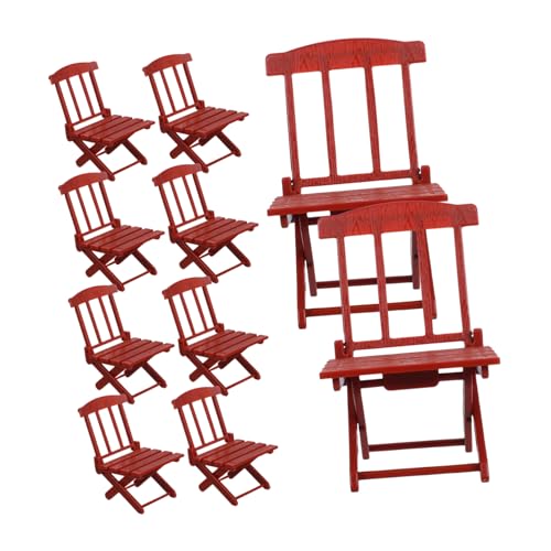 BESPORTBLE 10stücke Miniatur-klappstrandstuhl Im Maßstab Für Puppenhausmöbel Realistisches Design Für Feengärten Winzige Möbel Für DIY-stranddekorationen Und von BESPORTBLE
