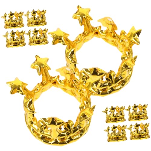 BESPORTBLE 10 Stück Teiliges Aufblasbare Kronen aus Stabilem Aluminiumfolie Material Leicht und Bequem als Geburtstags und Cosplay Partydekoration Modisches Accessoire für Festliche Anlässe BESPORTBLE 10 Stück Teiliges Aufblasbare Kronen aus Stabilem Aluminiumfolie Material Leicht und Bequem als Geburtstags und Cosplay Partydekoration Modisches Accessoire für Festliche Anlässe von BESPORTBLE
