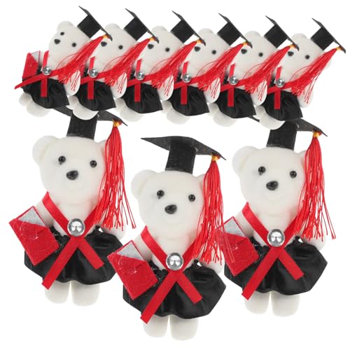 BESPORTBLE 10 Stück Teiliges Bären Kuscheltiere für Abschlussfeiern Niedliche Kleine Plüschbären Dekoratives Bouquet Material für Graduierungen BESPORTBLE 10 Stück Teiliges Bären Kuscheltiere für Abschlussfeiern Niedliche Kleine Plüschbären Dekoratives Bouquet Material für Graduierungen von BESPORTBLE
