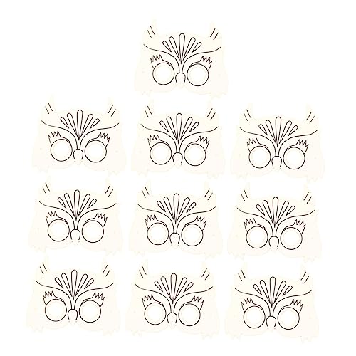 BESPORTBLE 10 Stück Teiliges DIY Bastelset Weiße Papiermasken zum Bemalen Stabile und Sichere Kindermasken für Kreative Malprojekte DIY Graffiti Papiermasken für Jungen und Mädchen BESPORTBLE 10 Stück Teiliges DIY Bastelset Weiße Papiermasken zum Bemalen Stabile und Sichere Kindermasken für Kreative Malprojekte DIY Graffiti Papiermasken für Jungen und Mädchen von BESPORTBLE