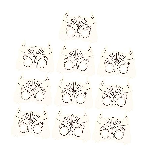BESPORTBLE 10 Stück Teiliges DIY Papiermasken Set Eulenform Stabile und Sichere Bastelmasken zum Bemalen Kreative Malvorlagen für Malspaß Graffiti und Fantasievolle Kunstprojekte von BESPORTBLE