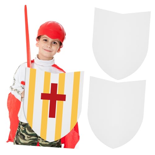 BESPORTBLE 10 Stück Teiliges DIY Schild aus Glattem Papier Kindersicherer Leichter Ritter Schild für Jungen und Mädchen zum Basteln Rollenspiel und Karnevalspartys von BESPORTBLE