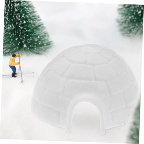 BESPORTBLE 10 Stück Teiliges Detailgetreuer Kunststoff iglu Figuren Lebensnahe Miniatur eishaus Dekoration für Kinderzimmer Schreibtisch und Garten Stabile Stehende Gestaltung Vielseitig von BESPORTBLE