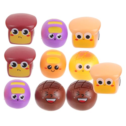 BESPORTBLE 10 Stück Teiliges Friktionsauto in Brotform Niedliches Cartoon Design Kindersicheres Rückziehfahrzeug für Kleinkinder als Partygeschenk und Reisespielzeug von BESPORTBLE