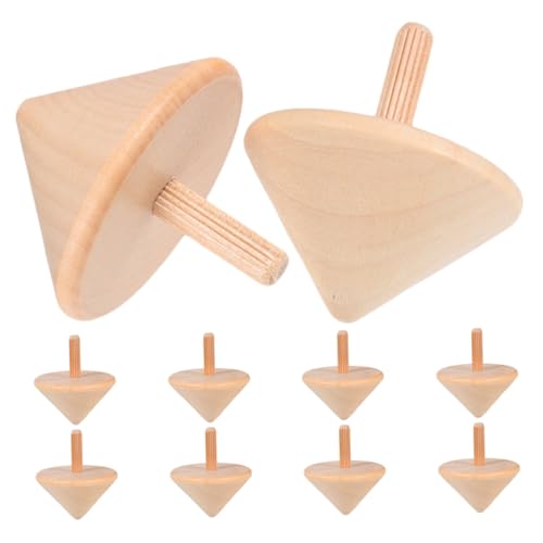 BESPORTBLE 10 Stück Teiliges Holz zum Bemalen für DIY Malset Langlebiges Holzmaterial Langlebiges Drehen Tragbares Lernspielzeug Hand Auge Koordination Drinnen und Draußen Einsetzbar von BESPORTBLE