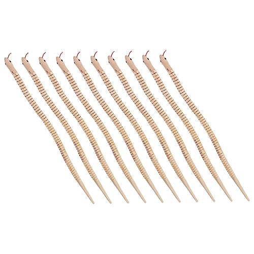 BESPORTBLE 10 Stück Teiliges Holzspielzeug Schlangenmodell für Lebensnahe DIY Schlangenfiguren aus Holz für Halloween Dekoration und Sicher und Robust von BESPORTBLE