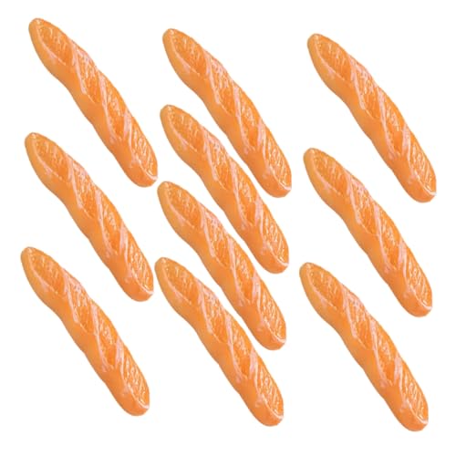 BESPORTBLE 10 Stück Teiliges Künstliche Baguette Deko Miniaturbrot Realistisch für Puppenhaus Tischdekoration Shopdeko Wohnzimmer Zubehör von BESPORTBLE