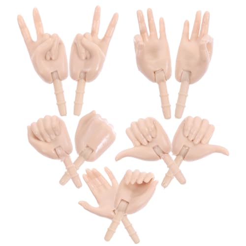 BESPORTBLE 10 Stück Teiliges Kunststoff Puppenhandgelenke Bewegliche Mini Handteile für DIY Puppen Vielfältige Handformen Langlebig und Einfach zu Verwenden für Mini Puppen Bastelprojekte von BESPORTBLE