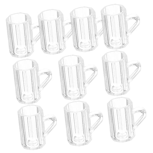 BESPORTBLE 10 Stück Teiliges Mini Bierkrug aus Bruchsicherem Abs Leere Miniatur Trinkbecher für Puppenhaus Dekoration Vielseitig Einsetzbar als Requisite oder Puppen Wasserbecher für von BESPORTBLE