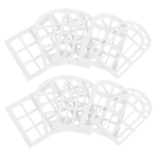 BESPORTBLE 10 Stück Teiliges Mini Holzfenster Kleine Quadratische Fensterrahmen aus Holz Vielseitige Puppenhausmöbel zum Basteln Stabile Miniatur Fenster für DIY Dekoration und Puppenhaus von BESPORTBLE