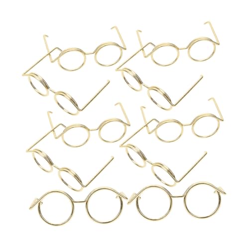 BESPORTBLE 10 Stück Teiliges Mini Puppenbrillen aus Goldfarbenem Metalldraht Runde Rahmenlose Miniatur Brillen ohne Gläser Dekorative Puppenhaus Accessoires für Moderne und Vintage Puppen BESPORTBLE 10 Stück Teiliges Mini Puppenbrillen aus Goldfarbenem Metalldraht Runde Rahmenlose Miniatur Brillen ohne Gläser Dekorative Puppenhaus Accessoires für Moderne und Vintage Puppen von BESPORTBLE