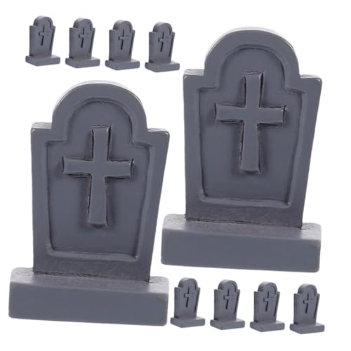 BESPORTBLE 10 Stück Teiliges Miniatur Grabsteine aus Harz für Halloween Deko Handgefertigte Friedhofsmarkierungen für Puppenhaus und Miniatur Landschaften BESPORTBLE 10 Stück Teiliges Miniatur Grabsteine aus Harz für Halloween Deko Handgefertigte Friedhofsmarkierungen für Puppenhaus und Miniatur Landschaften von BESPORTBLE