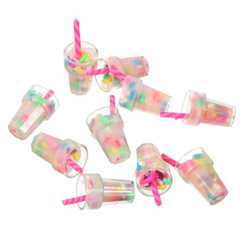 BESPORTBLE 10 Stück Teiliges Miniatur Milchtee Modell Realistische Puppenhaus Deko Detailreiche Resin Trinkspielzeug Accessoires für Mini Haus und Mikro Landschaft Gestaltung von BESPORTBLE
