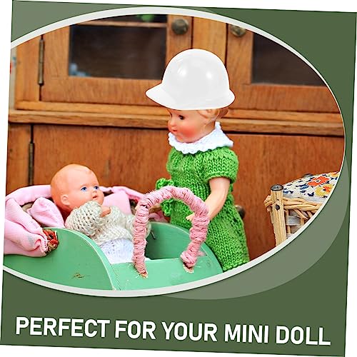 BESPORTBLE 10 Stück Teiliges Miniatur Sicherheitshelm Kunststoff Mini Helm für Puppen Deko Detailgetreuer Mini Helm für DIY Basteln BAU Themenparty Zubehör von BESPORTBLE