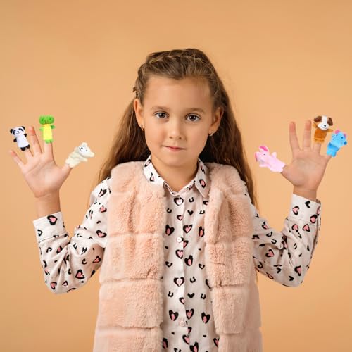 BESPORTBLE 10 Stück Teiliges Plüsch Tier Fingerpuppen Weiche Flexible für Cartoon Tiere Hautfreundlich Vielseitig Einsetzbar für Spiel und Sensoriktraining von BESPORTBLE