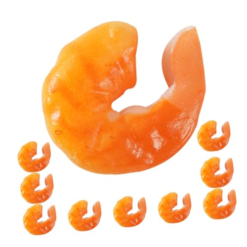 BESPORTBLE 10 Stück Teiliges Realistisch Aussehender Künstlicher Garnelenmodelle Mini Garnelen Deko für Food Photo Props Lebensechte Gefälschte Garnelen zur Tisch und Ladendekoration von BESPORTBLE