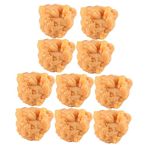 BESPORTBLE 10 Stück Teiliges Realistische Hähnchen Modelle Detailgetreue Gefälschte Chicken Popcorn Deko Vielseitig als Fotorequisiten Partydeko und Küchenpräsentation Geeignet von BESPORTBLE