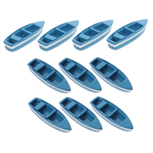BESPORTBLE 10 Stück Teiliges Resin Miniatur Yacht Modell Detailgetreue Kleine Segelboote für Mikrolandschaft Vielseitige Dekoration für Sandkasten und DIY Bastelprojekte von BESPORTBLE