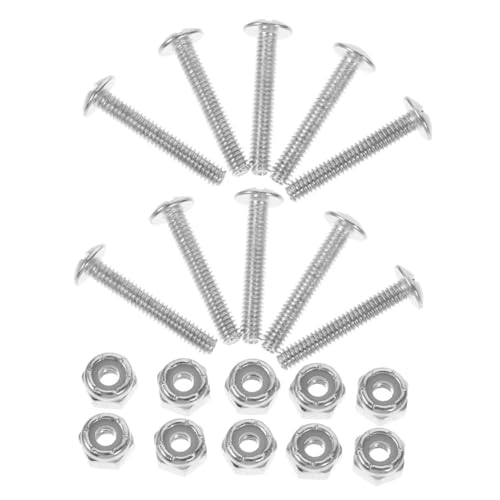 BESPORTBLE 10 Stück Teiliges Schrauben und Muttern aus Metall zur Sicheren Befestigung von Tischfußballspielern Professionelle Kicker Ersatzteile für Stabile Montage und Einfache Installation von BESPORTBLE