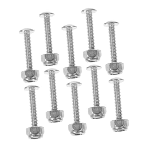 BESPORTBLE 10 Stück Teiliges Schrauben und Mutternset aus Galvanisiertem für Tischfußball Spieler Stabile Befestigung Präzise Passform Langlebig Einfache Montage Geeignet für Kicker von BESPORTBLE