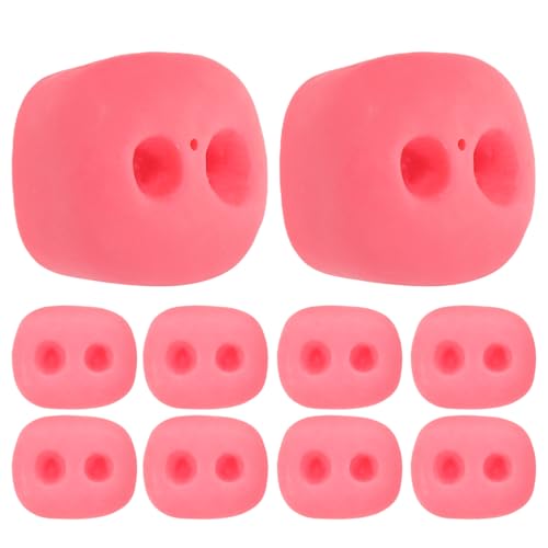 BESPORTBLE 10 Stück Teiliges Set Pig Nose Zubehör für DIY Plüschspielzeug Lebensmittelechtes Material für Bastelprojekte Puppentheater und Kreative Kinderaktivitäten von BESPORTBLE