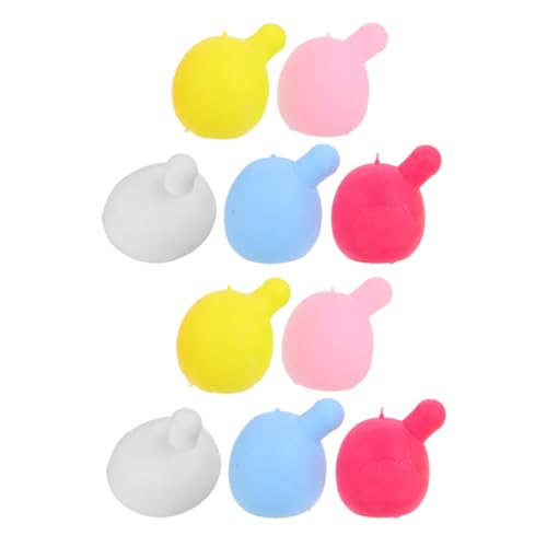 BESPORTBLE 10 Stück Teiliges Silikon Bubble Inserts für DIY Seifenblasen Puppen Langlebige Squeeze Toy Einsätze Vielseitig Verwendbar für Kreative Bastelprojekte Buntes Ersatzteil und Familie von BESPORTBLE