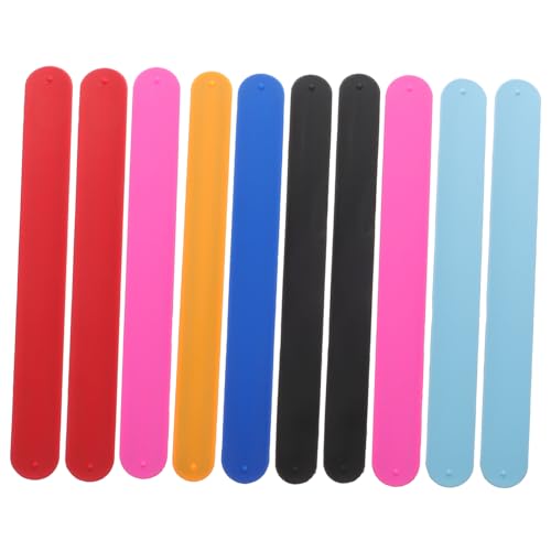 BESPORTBLE 10 Stück Teiliges Silikon Slap Armband für Bunte Praktische und Hautfreundliche Wristbands Robustes Material als Party Mitgebsel und Modisches Accessoire für Mädchen und Jungen von BESPORTBLE