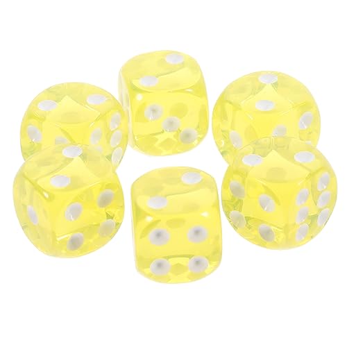 BESPORTBLE 10 Stück Teiliges Transparente Spielwürfel Eckig Sechseitige Würfel aus Acryl für Brettspiele Party und Rollenspiele von BESPORTBLE