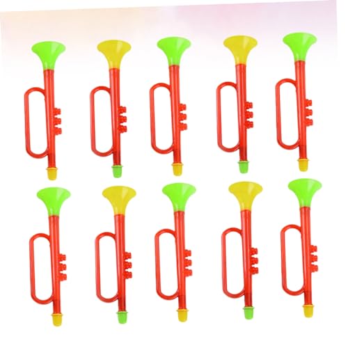 BESPORTBLE 10 Stück Teiliges Trompeten Bunte Plastik Tröten Lustige Cheerleading Requisiten für Geburtstag Weihnachten Stadion Anfeuerung Sichere Musik Accessoires für Jungen Zufällige Farbe von BESPORTBLE