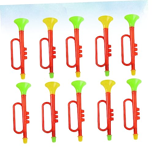 BESPORTBLE 10 Stück Teiliges Trompeten aus Kunststoff Bunte Cheerleading Instrumente Lustige Geräuschmacher für Geburtstagsfeier und Musikförderung Zufällige Farbe Zufällige Farbe von BESPORTBLE