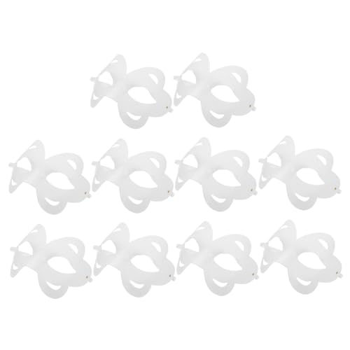 BESPORTBLE 10 Stück Teiliges Unbemalte Pappmaché Masken aus Papierbrei zum Bemalen und Basteln Leichte DIY Gesichtsmaske für Halloween Karneval Cosplay und Theateraufführungen BESPORTBLE 10 Stück Teiliges Unbemalte Pappmaché Masken aus Papierbrei zum Bemalen und Basteln Leichte DIY Gesichtsmaske für Halloween Karneval Cosplay und Theateraufführungen von BESPORTBLE