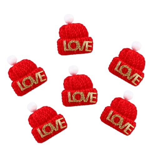 BESPORTBLE 10 Stück Teiliges Weihnachts Strickfingerhüte Weiche DIY Bastel Mützen für Eltern Junge Mädchen Interaktion Kreative Hüte Zubehör für Figuren und Puppen von BESPORTBLE