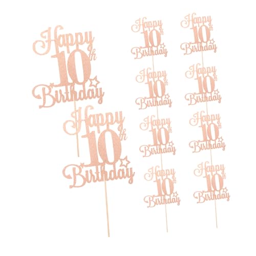 BESPORTBLE 10 Stück geburtstagstorte dekoration Vorspeisen-Stick Dessert-Picks Kuchendeckel Geburtstagsfeierdekorationen Alles Gute zum Geburtstag Kuchendekorationen hölzern Rosa BESPORTBLE 10 Stück geburtstagstorte dekoration Vorspeisen-Stick Dessert-Picks Kuchendeckel Geburtstagsfeierdekorationen Alles Gute zum Geburtstag Kuchendekorationen hölzern Rosa von BESPORTBLE