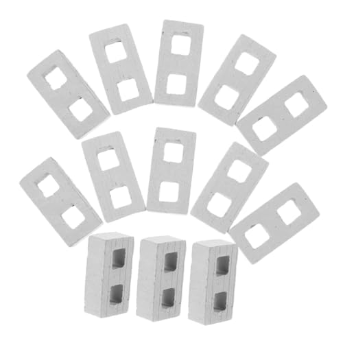 BESPORTBLE 100 Stück Baustein Villa Model Ziegelspielzeug Mini-Steine kleine Steine Spielzeugsteine zum Basteln simulierte Ziegelmodelle Keramik Grau von BESPORTBLE