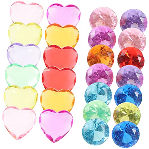 BESPORTBLE 100 Stück DIY Schmuckzubehör Bunte Acryl Diamanten und Herz Gems für Kreative Bastelideen für Haaraccessoires und Dekorationen von BESPORTBLE