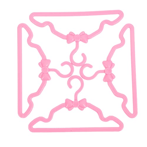 BESPORTBLE 100 Stück Fliegenbügel Miniatur Kleiderbügel Kleine Puppenkleiderbügel Miniatur Puppenzubehör Miniatur Kleiderbügel Ornament Mini Kleiderbügel Kunststoff Rosa von BESPORTBLE