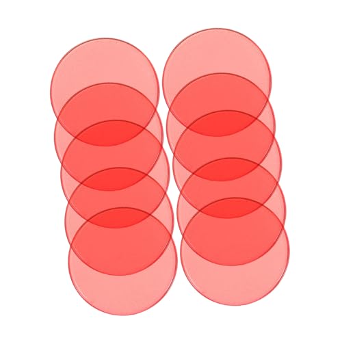 BESPORTBLE 100 Stück Halbtransparente Rote Bingo Zählchips Kunststoffspielsteine für Frühe Bildung Mathematik Lernspiel Party Spielzubehör von BESPORTBLE