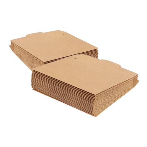 BESPORTBLE 100 Stück Kraftpapier Cd Hüllen Braune Papphüllen für Cd DVD Aufbewahrung Retro Stil Vielseitig Einsetzbar für Karten Dokumente Sichere Aufbewahrung mit Elegantem Design von BESPORTBLE