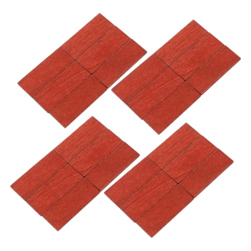 BESPORTBLE 100 Stück Maßstab Geometrische Bambus Holzoptik DIY Bodenbelag Realistische Holzmaserung Flexible Anordnung für Puppenhausräume von BESPORTBLE