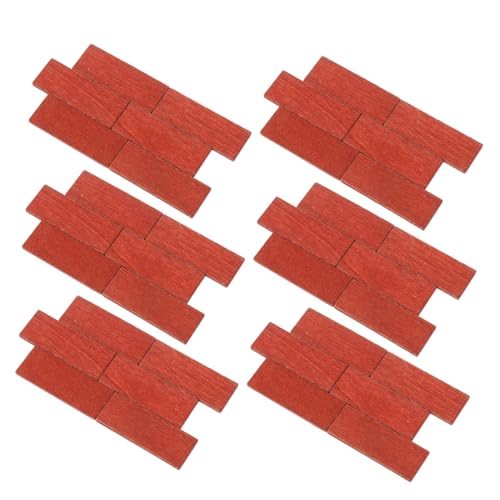 BESPORTBLE 100 Stück Maßstab Selbstklebend DIY Holzoptik Rechteckige Miniatur Fußbodenplatten Für Puppenhausmöbel Innenraumgestaltung von BESPORTBLE