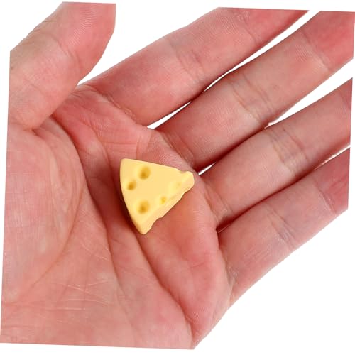 BESPORTBLE 100 Stück Mini Harz Käse Deko Zubehör Gelb für DIY Basteln Miniatur Lebensmittel Schmuck Telefonhüllen Rahmen Verzierung Kreative Handwerkskunst von BESPORTBLE
