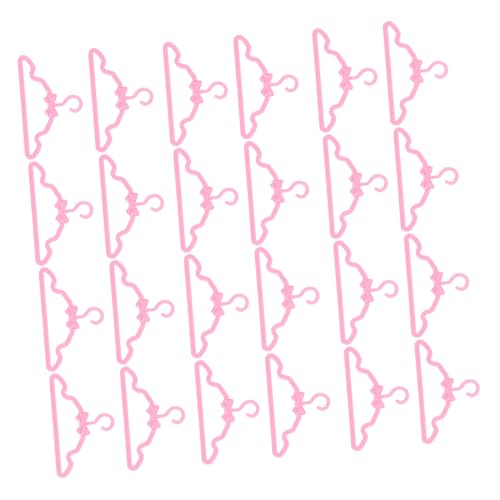 BESPORTBLE 100 Stück Miniatur Kleiderbügel für Puppen Rosa Accessoires für Puppenoutfits Stabil und Praktisch für Kreatives und Dekoration von BESPORTBLE
