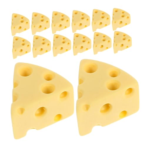 BESPORTBLE 100 Stück Miniatur Resin Käse Zubehör für DIY Bastelarbeiten Leichte Künstliche Käseornamente Dekorative Mini Lebensmittel für Fotorahmen Handyhüllen und Wandkunst von BESPORTBLE