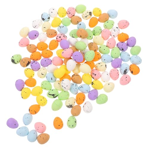 BESPORTBLE 100 Stück Miniature Ostereier Bunte Schaum Eier für Dekoration Basteln und Ostern als Körbchenfüllung und Fotorequisiten Deko Eier mit Feinen Details von BESPORTBLE