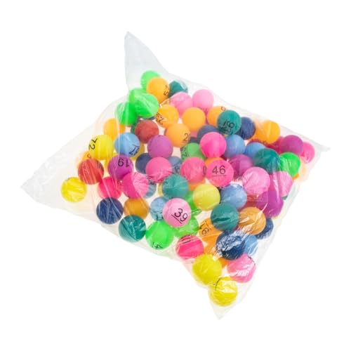 BESPORTBLE 100 Stück Nummerierte Kunststoffbälle für Gewinnspiele Party und Heimspiele Wiederverwendbare Bunte Spiel Dekorationskugeln für Erwachsene von BESPORTBLE